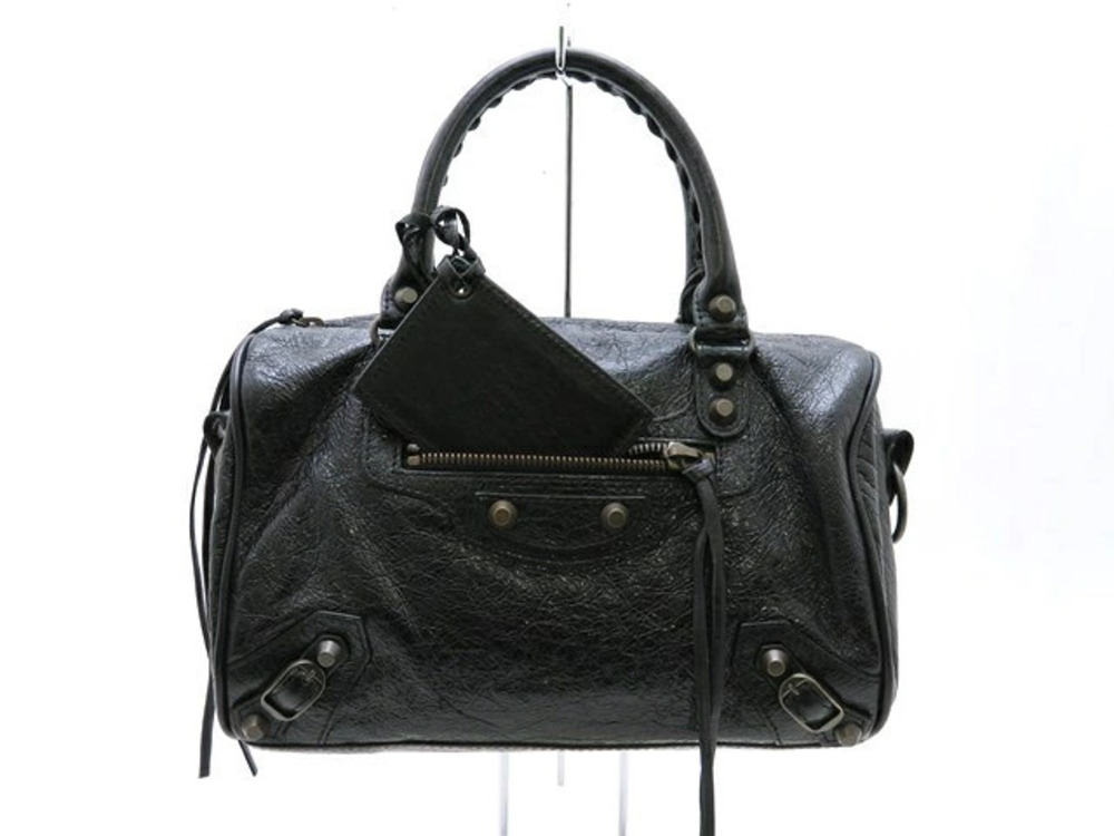 Balenciaga The Twiggy Shoulder Bag Goatskin Black